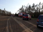 Čtyři jednotky spěchaly k požáru u Křešic