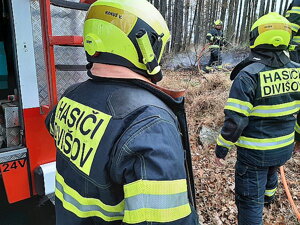 K požáru u Třebešic vyjeli hasiči z Divišova i Benešova